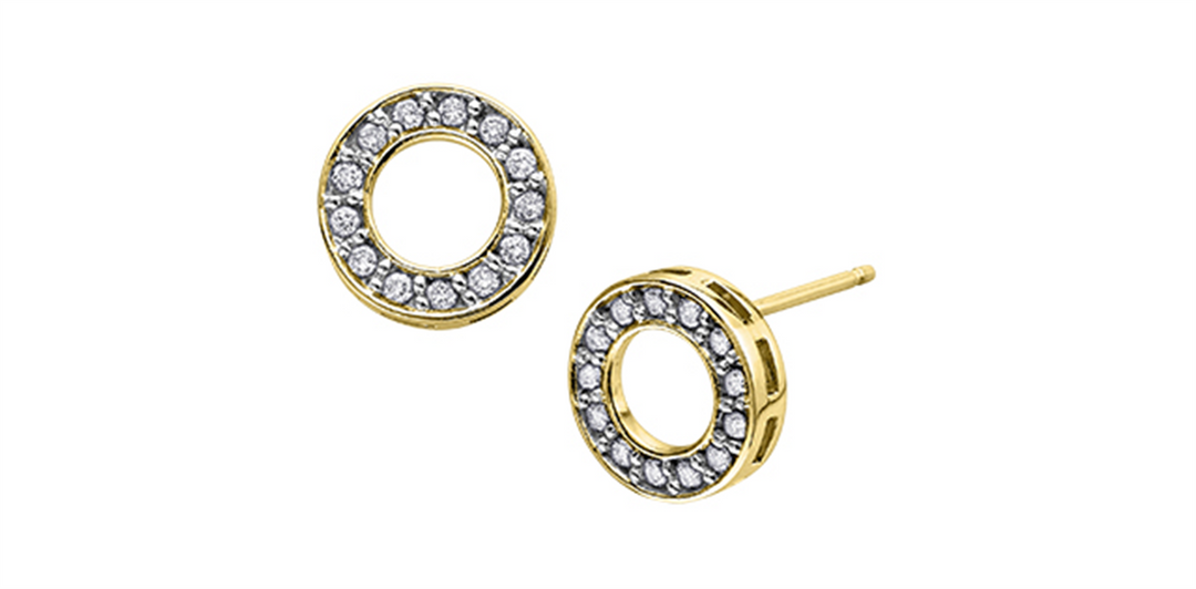 10K Yellow Gold Circle of Life Diamonds Stud Earrings
Total Diamonds: