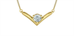 Load image into Gallery viewer, 10K Yellow Gold Lab Diamond Chevron Necklace

PENDANT
Total Diamond
