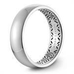 Load image into Gallery viewer, Men's White Gold Domed Band with Polished Finish