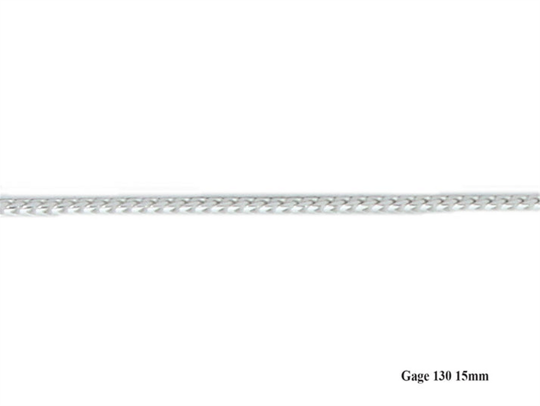 Sterling Silver White Franco Chain 
Width: 1.5mm
Length: 22"