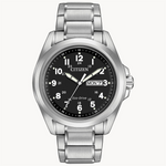 Load image into Gallery viewer, CITIZEN Men&#39;s Stainless Steel Eco-Drive Dress Watch with Black Dial
