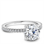 Load image into Gallery viewer, 14K White Gold Side Stones Diamond Engagement Ring Semi-Mount
Fits Ce