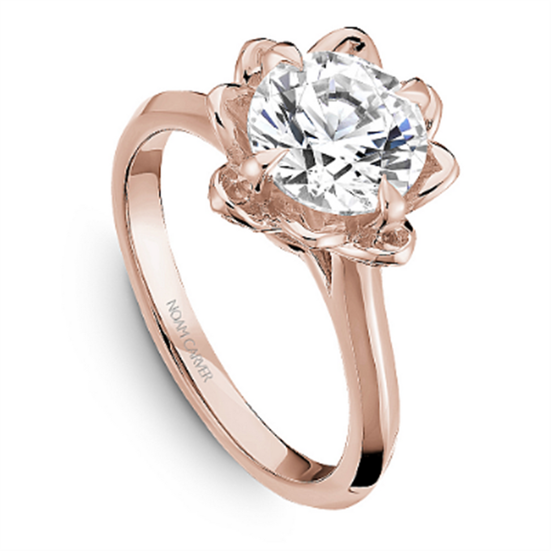 Rose Gold Floral Diamond Semi-Mount