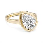 Load image into Gallery viewer, Yellow Gold Solitaire Diamond Engagement Ring Semi-Mount
Fits Centre: