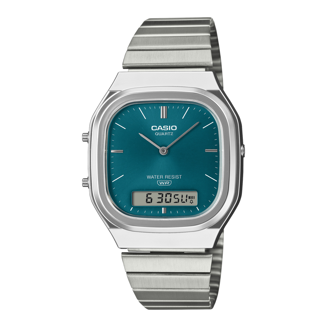 CASIO Unisex Base Metal Digital Dress Watch with Green Dial
Collectio
