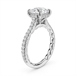 Load image into Gallery viewer, White Gold Hidden Halo Diamond Engagement Ring Semi-Mount
Fits Centre