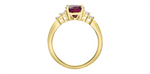 Load image into Gallery viewer, 10K Yellow Gold Garnet and Diamonds Ring
Primary Stone: Oval-Cut Garn
