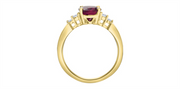 10K Yellow Gold Garnet and Diamonds Ring
Primary Stone: Oval-Cut Garn