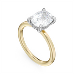 Load image into Gallery viewer, Yellow &amp; White Gold Hidden Halo Diamond Engagement Ring Semi-Mount
Fi