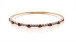 Load image into Gallery viewer, 14K White &amp; Yellow Gold Rubies Bangle 
Total Stones: 1.68 Rubies
Tot
