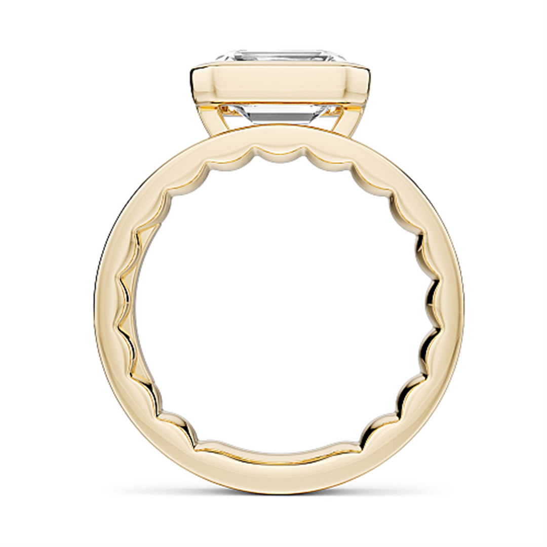Yellow Gold Solitaire Diamond Engagement Ring Semi-Mount
Fits Centre: