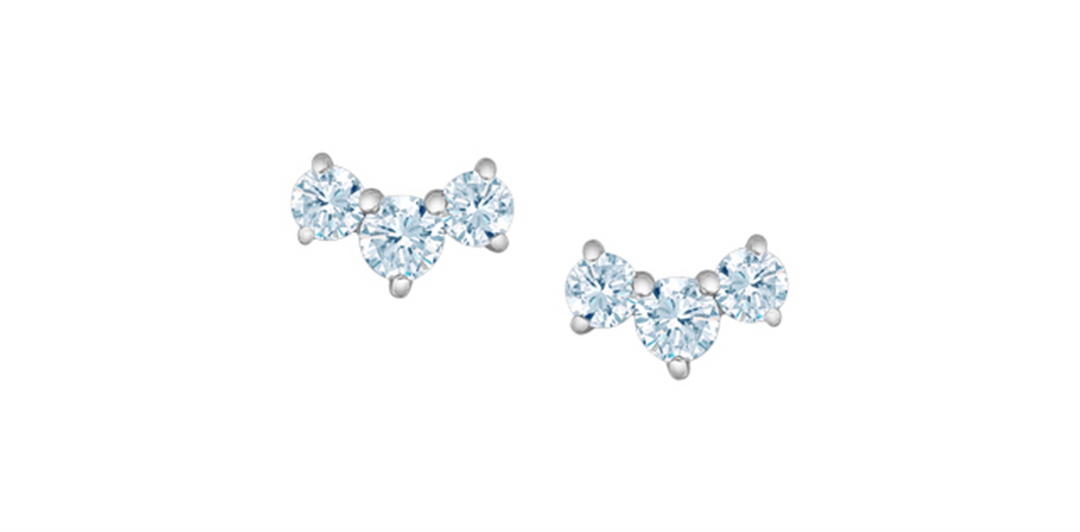 10K White Gold Trio Arc Lab Diamonds Stud Earrings
Total Diamonds: 0.