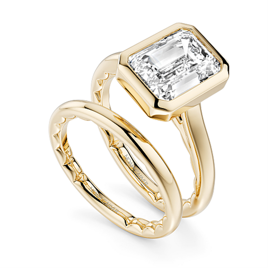 Yellow Gold Solitaire Diamond Engagement Ring Semi-Mount
Fits Centre: