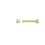 Load image into Gallery viewer, 14K Yellow Gold Nose Stud with Cubic Zirconia
Collection: Sparkles
D
