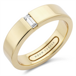 Load image into Gallery viewer, Men's Yellow Gold Flat Diamond Band 
Total Diamonds: 0.17cttw
Top Wi