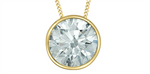 Load image into Gallery viewer, 10K Yellow Gold Lab Diamond Round Pendant Necklace

PENDANT
Total D
