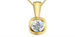 Load image into Gallery viewer, 10K Yellow Gold Lab Diamond Tension Set Pendant Necklace

PENDANT
T
