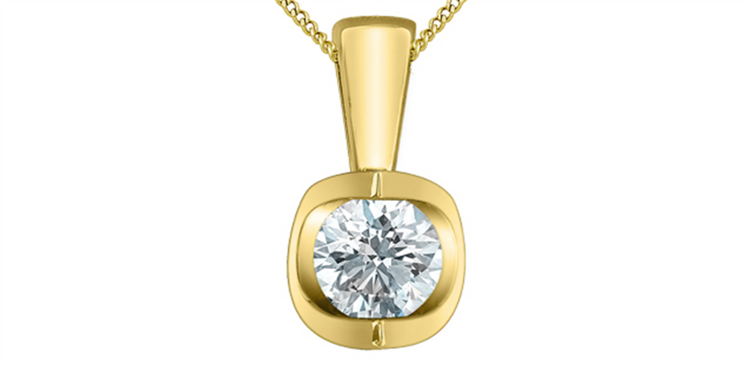 10K Yellow Gold Lab Diamond Tension Set Pendant Necklace

PENDANT
T