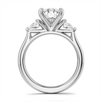 Load image into Gallery viewer, White Gold 3 Stone Diamond Engagement Ring Semi-Mount
Fits Centre: 2.