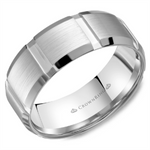 Load image into Gallery viewer, Men&#39;s Gold Bevel Band with Satin Finish
