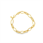 Load image into Gallery viewer, 10K Yellow Gold Figaro Bracelet
Bracelet Width: 79mm
Length: 7.5&quot;
