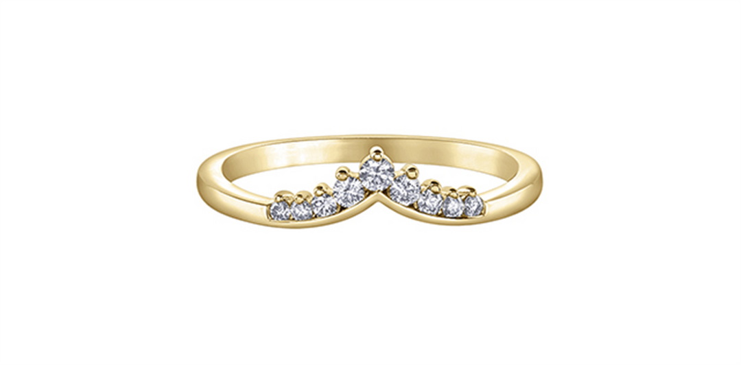 Lady's 10K Yellow Gold Tiara Diamonds Band
Diamond Shape: Round