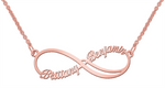 Load image into Gallery viewer, Personalized White Gold Infinity Name Necklace
