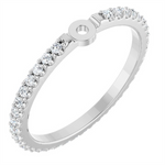 Load image into Gallery viewer, White Gold Side Stones Diamond Semi-Mount
