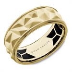 Load image into Gallery viewer, Men's Yellow Gold Carved Band with Frosted Finish