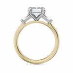 Load image into Gallery viewer, Yellow &amp; White Gold 3 Stone Diamond Engagement Ring Semi-Mount
Fits C