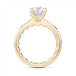 Load image into Gallery viewer, Yellow Gold Solitaire Diamond Engagement Ring Semi-Mount
Fits Centre:
