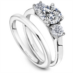 Load image into Gallery viewer, White Gold 3 Stone Diamond Semi-Mount
