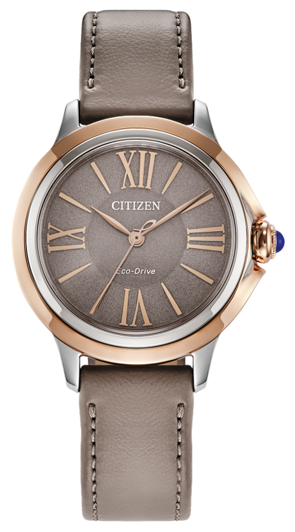 CITIZEN Lady's Stainless Steel Eco-Drive Dress Watch with Taupe Dial