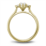 Load image into Gallery viewer, Yellow Gold Floral Diamond Semi-Mount