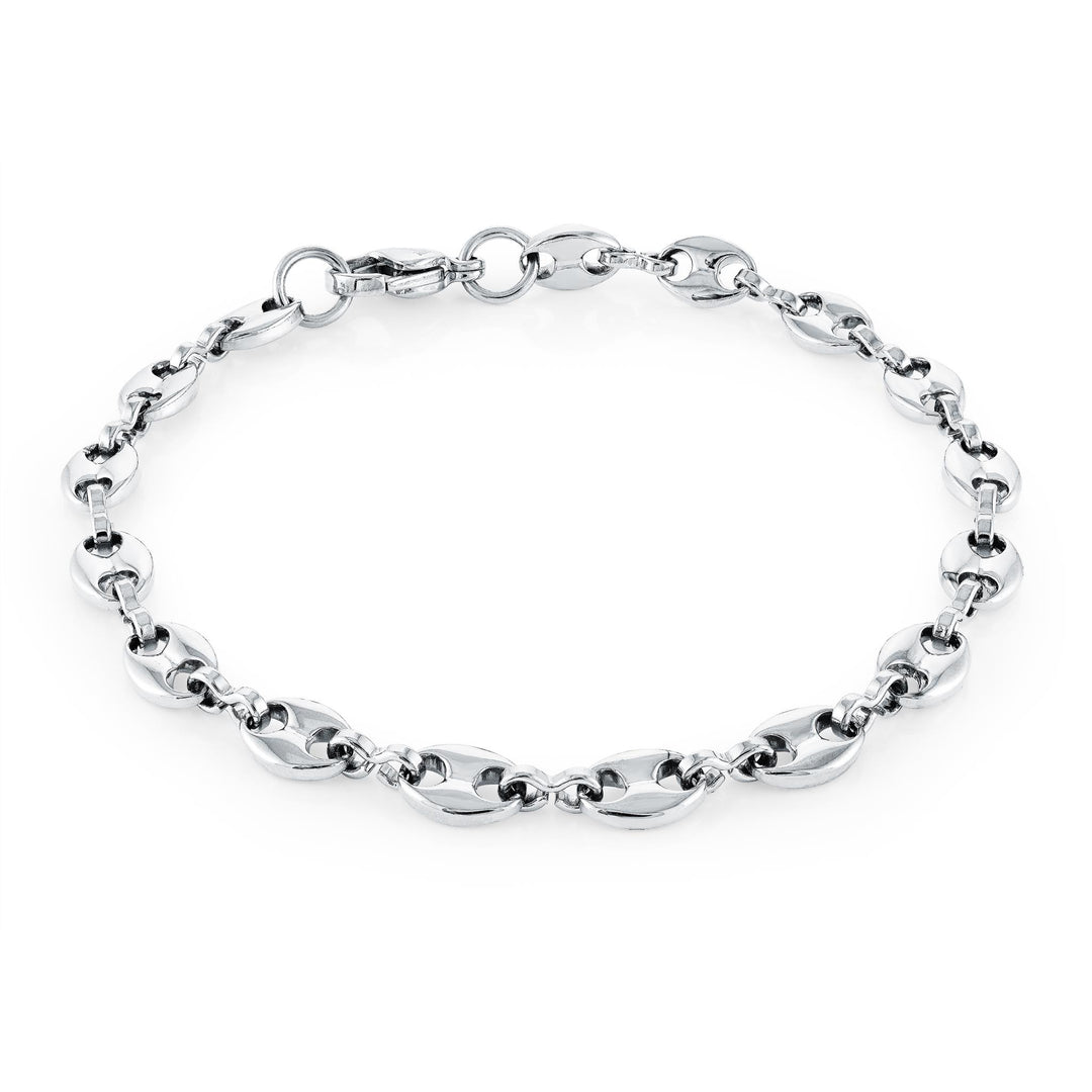 Stainless Steel Gucci Bracelet 
Length: 7.25"
Width: 5.4mm
Finish: