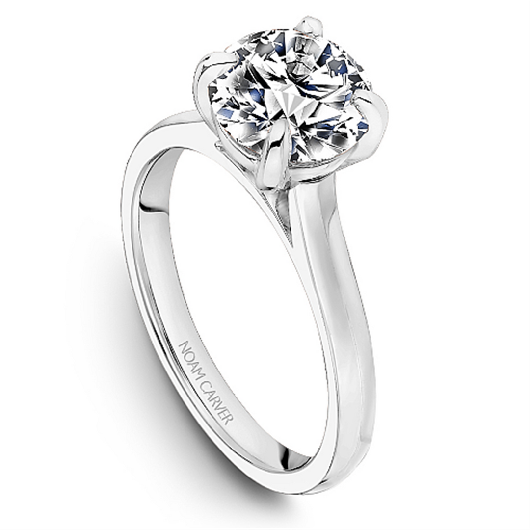 White Gold Solitaire Engagement Ring Mount
Fits Centre: 2.00ct Round