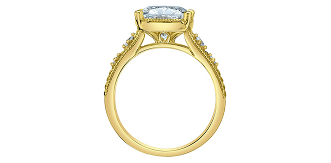 14K Yellow Gold Vintage Cushion Lab Diamond Engagement Ring
Centre St