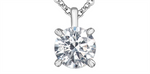 Load image into Gallery viewer, 14K White Gold Lab Diamond Pendant Necklace

PENDANT
Total Diamonds
