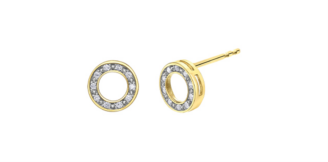 10K Yellow Gold Circle of Life Diamonds Stud Earrings
Total Diamonds: