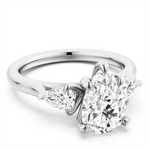 Load image into Gallery viewer, White Gold 3 Stone Diamond Engagement Ring Semi-Mount
Fits Centre: 2.