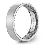 Load image into Gallery viewer, Men's White Gold Flat Band with Polished Finish