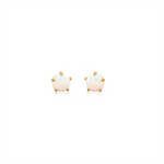 Load image into Gallery viewer, 10K Yellow Gold Round Opals Stud Earrings
Primary Stone: Round Opals