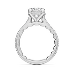 Load image into Gallery viewer, White Gold Hidden Halo Diamond Engagement Ring Semi-Mount
Fits Centre