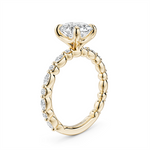 Load image into Gallery viewer, Yellow Gold Side Stones Diamond Engagement Ring Semi-Mount
Fits Centr