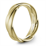 Load image into Gallery viewer, Men's Yellow Gold Beaded Band with Frosted Finish