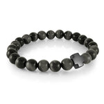 Load image into Gallery viewer, Grey Eagle Eye Cross Ball Strech Bracelet 
Length: 8.25&quot;
Width: 8.2m
