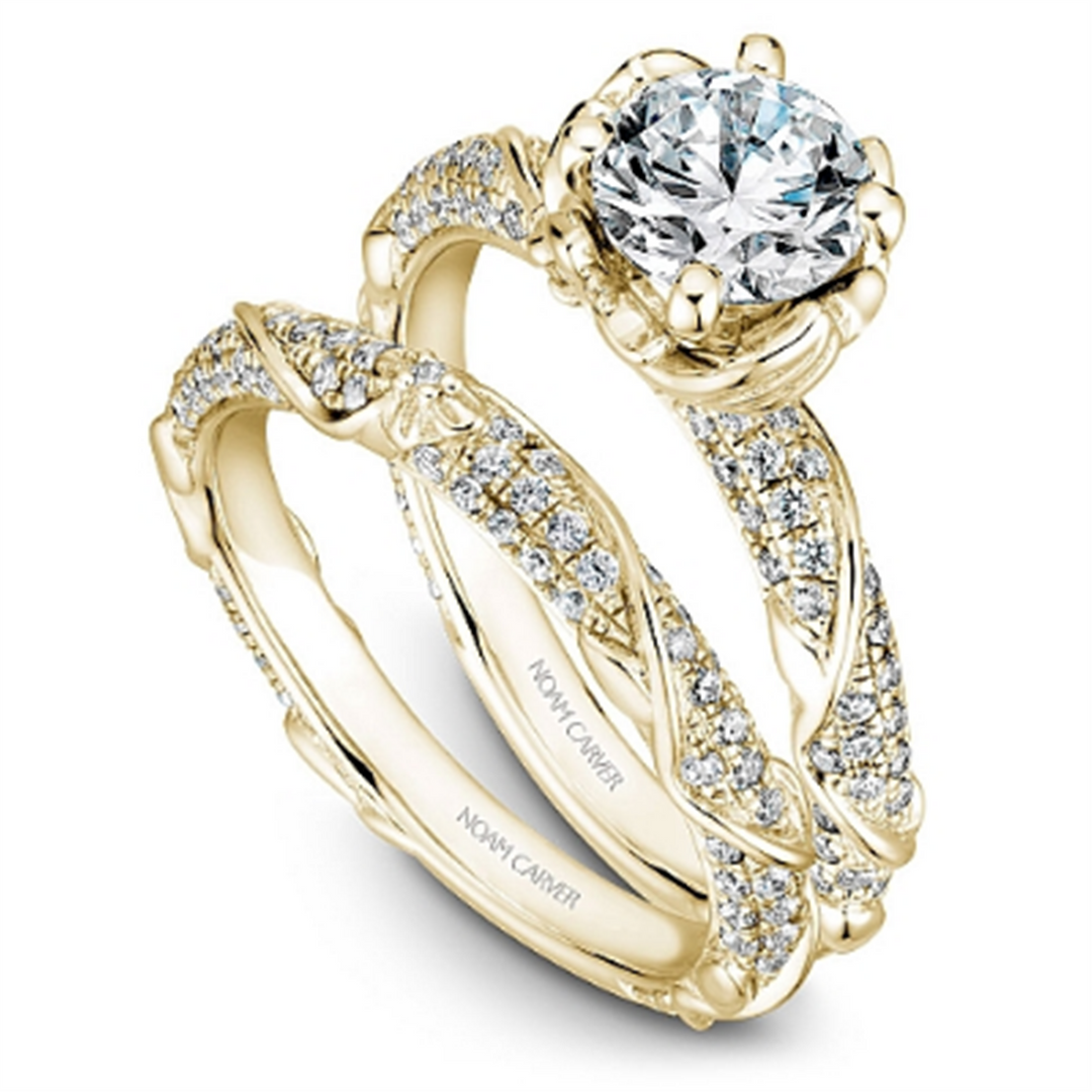 Yellow Gold Floral Diamond Semi-Mount