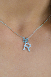 White Sterling Silver Initial 