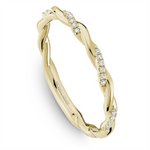 Load image into Gallery viewer, Lady&#39;s Yellow Gold Prong Set Intertwined Diamonds Band
Diamond Shape: Round

