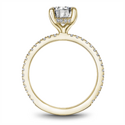 14K Yellow Gold Side Stones Diamond Engagement Ring Semi-Mount
Fits C